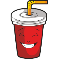 Autocollant Boisson Paille Smiley