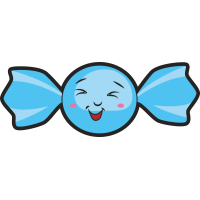 Autocollant Confiserie Bonbon Smiley