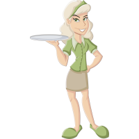 Autocollant Métier Serveuse