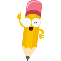 Autocollant Logo Crayon Mascotte 1
