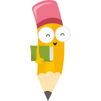 Autocollant Logo Crayon Mascotte 3