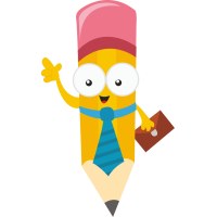 Autocollant Logo Crayon Mascotte 5