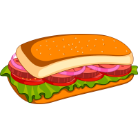 Autocollant Fast Food Sandwich 2