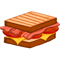 Autocollant Fast Food Croque Monsieur 1