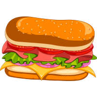 Autocollant Fast Food Sandwich 6