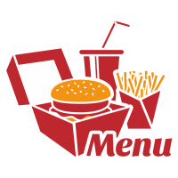 Autocollant Fast Food Menu
