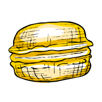 Autocollant Pâtisserie Macaron 1