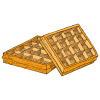 Autocollant Pâtisserie Gauffres