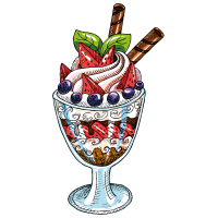 Autocollant Pâtisserie Glace Verre