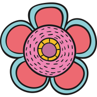 Autocollant Fleurs Simple 2