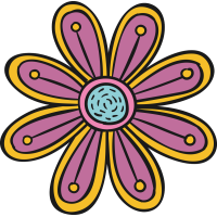 Autocollant Fleurs Simple 4