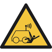 W037- ISO 7010 - Panneau Danger, Machine commandée à distance par l’opérateur