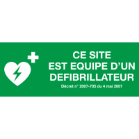 Panneau Zone Defibrilateur