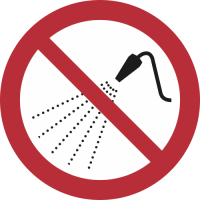 P016- ISO 7010 - Panneau Interdiction d’asperger avec de l’eau