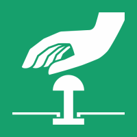 E020 - ISO 7010 - Panneau Bouton d’arrêt d’urgence