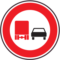 Autocollant Indication Interdiction De Dépasser Pr Camion