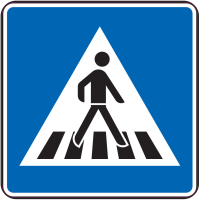 Autocollant Indication Passage Pour Pietons Droit