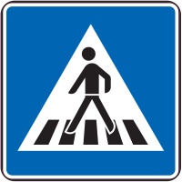 Autocollant Indication Passage Pour Pietons Gauche