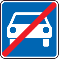 Autocollant Indication Fin De Zone Pour Automobiles