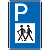 Autocollant Indication Parking Pour Randonnée