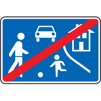 Autocollant Indication Fin Zone De Rencontre