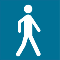 Autocollant Indication Autorisation Piétons