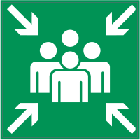 Autocollant Indication Point De Rassemblement