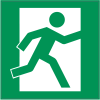 Autocollant Indication Issue De Secours