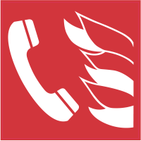 Autocollant Indication Incendie Téléphone