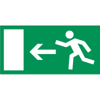 Autocollant Indication Sortie De Secours Gauche