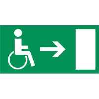 Autocollant Indication Sortie Pour Handicapés Gauche