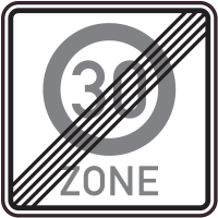 Autocollant Indication Fin De Zone 30