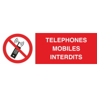 Panneau Téléphones mobiles interdits