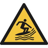 W046- ISO 7010 - Panneau Danger, Zone de pratique du surf