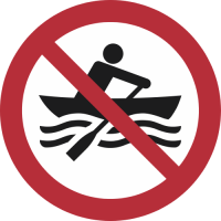 P055- ISO 7010 - Panneau Embarcations sans moteur interdites