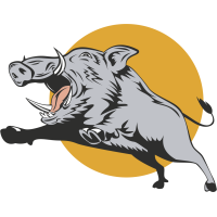 Autocollant Sanglier Soleil