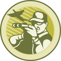 Autocollant Chasseur Oiseau