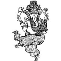 Autocollant Zen Ganesh 2