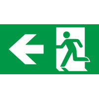 Panneau Issue de secours gauche