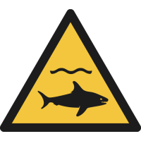 W054- ISO 7010 - Panneau Danger, Requins