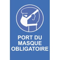 Autocollant Affiche Port du Masque COVID-19