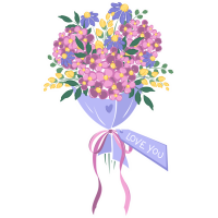 Sticker Bouquet Fleurs 2 Maman