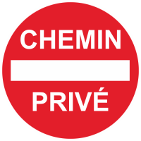 Sticker Panneau Chemin Privé