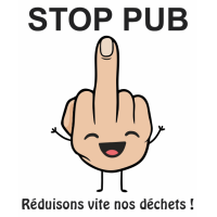 Sticker STOP PUB rond 2