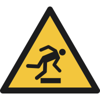 W007- ISO 7010 - Panneau Danger, Trébuchement