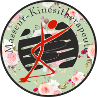 Sticker Logo Kinésithérapeute Masseur Fleurs