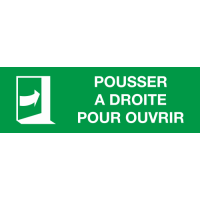 Panneau Pousser à droite pour ouvrir