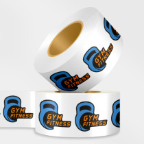 Autocollant à la forme avec marge blanche