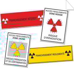 Autocollants Danger Radioactivité