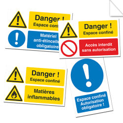 Autocollants Espace Confiné